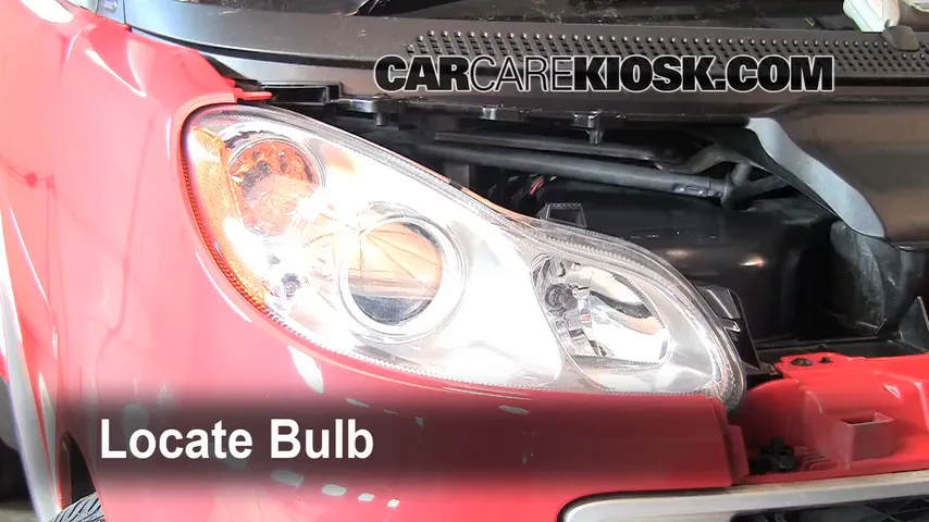 2009 Smart Fortwo Passion Cabrio 1.0L 3 Cyl. Lights Headlight (replace bulb)